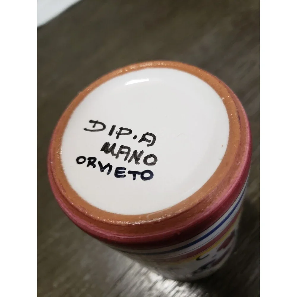 Deruta Italian Pottery, Handpainted Pen Holder 